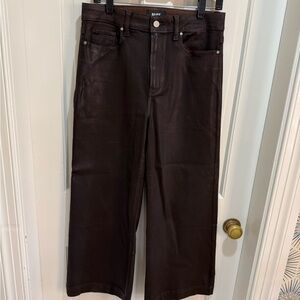 PAIGE Women's Anessa Jeans in Espresso Luxe Coating